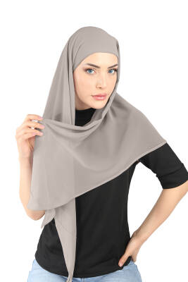 Oval Cut Scarf with Built-In Underscarf - 98