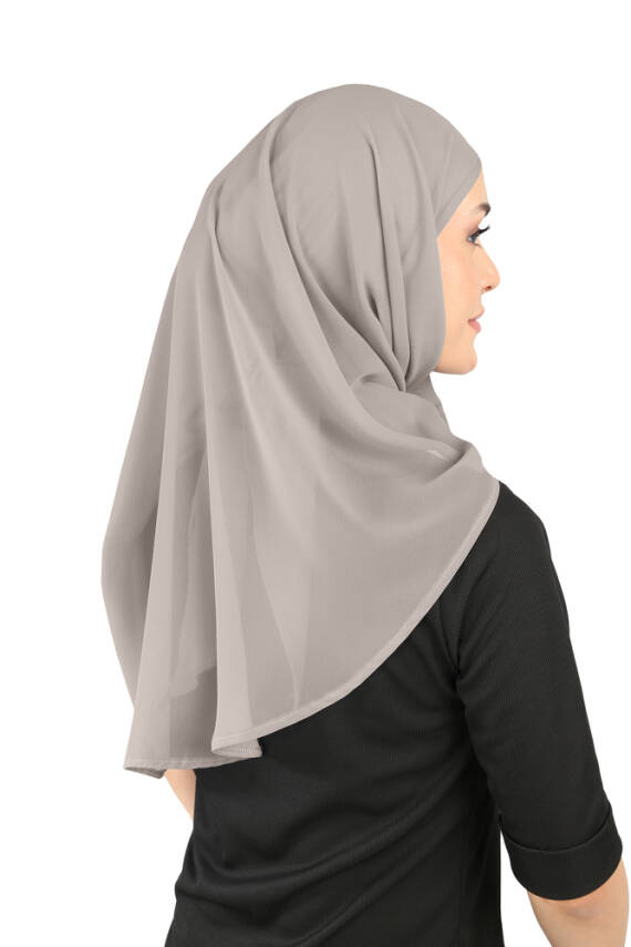 Oval Cut Scarf with Built-In Underscarf - 100