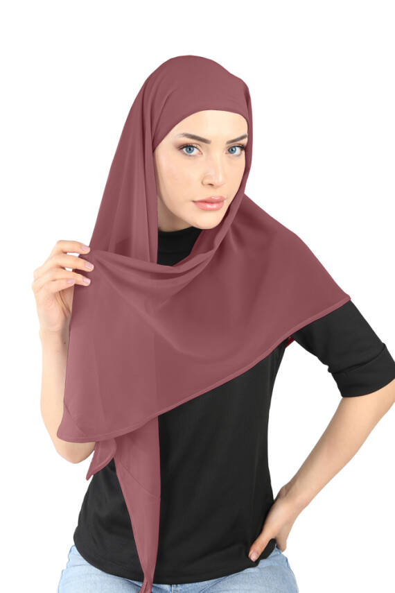 Oval Cut Scarf with Built-In Underscarf - 101