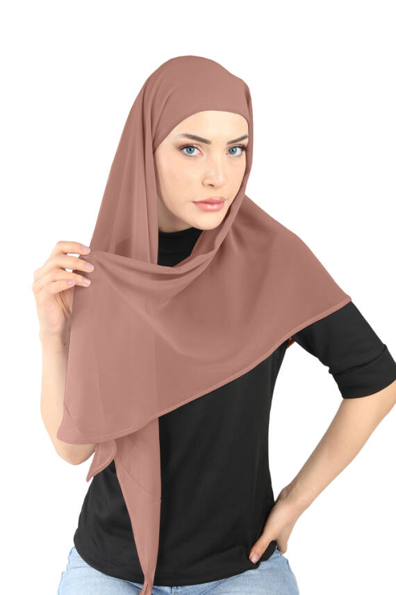Oval Cut Scarf with Built-In Underscarf - 113