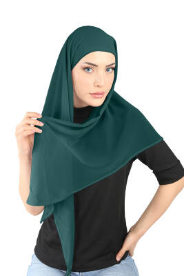 Oval Cut Scarf with Built-In Underscarf - 116
