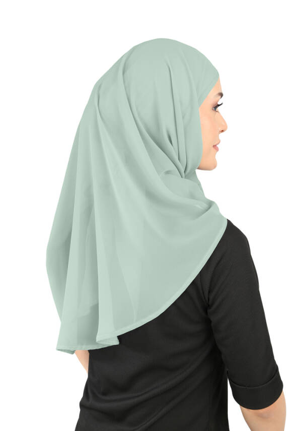 Oval Cut Scarf with Built-In Underscarf - 121