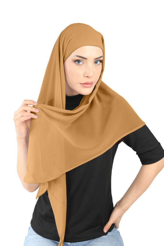 Oval Cut Scarf with Built-In Underscarf - 122