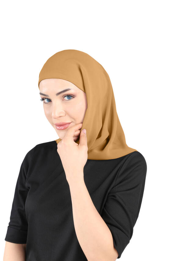 Oval Cut Scarf with Built-In Underscarf - 123