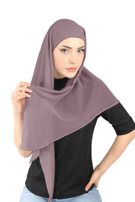 Oval Cut Scarf with Built-In Underscarf - 125