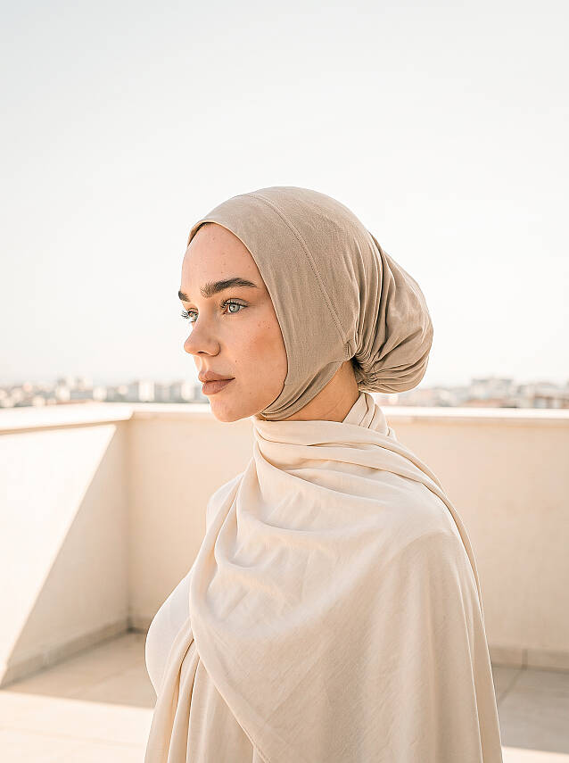 Full Coverage Hijab Underscarf with Chin Cover - 1