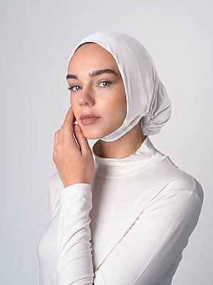 Full Coverage Hijab Underscarf with Chin Cover - 12