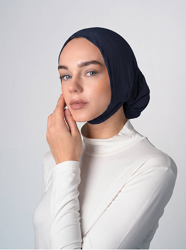 Full Coverage Hijab Underscarf with Chin Cover - 16