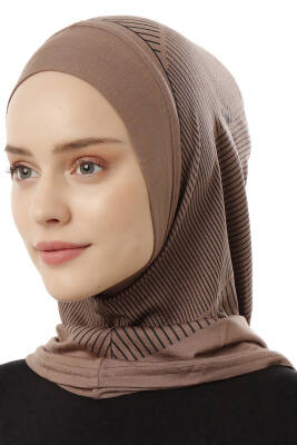 Stripe Pattern Sports Hijab Underscarf - 10