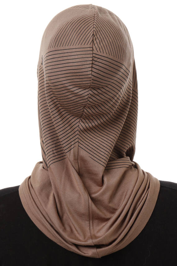 Stripe Pattern Sports Hijab Underscarf - 12