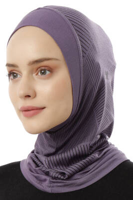 Stripe Pattern Sports Hijab Underscarf - 14