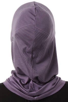 Stripe Pattern Sports Hijab Underscarf - 16