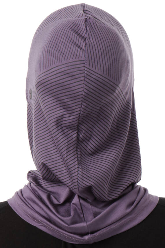 Stripe Pattern Sports Hijab Underscarf - 16