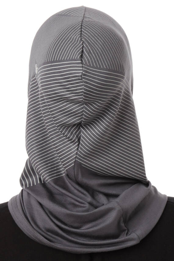 Stripe Pattern Sports Hijab Underscarf - 20