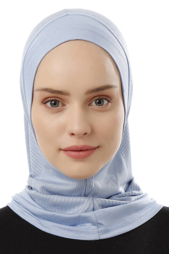 Stripe Pattern Sports Hijab Underscarf - 21