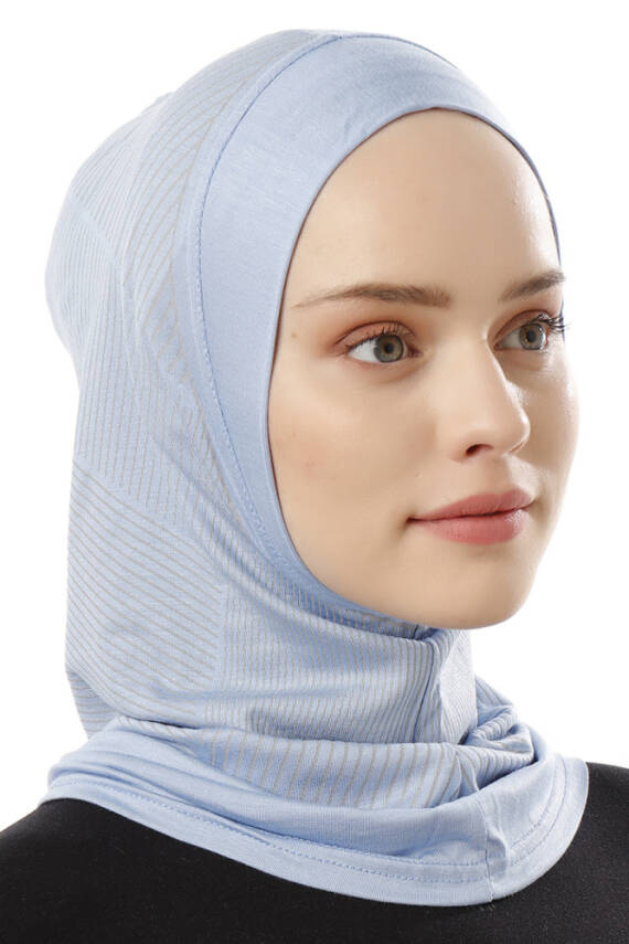 Stripe Pattern Sports Hijab Underscarf - 23