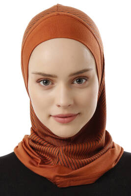 Stripe Pattern Sports Hijab Underscarf - 25