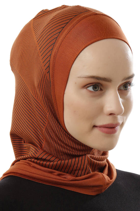 Stripe Pattern Sports Hijab Underscarf - 27