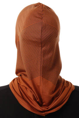 Stripe Pattern Sports Hijab Underscarf - 28