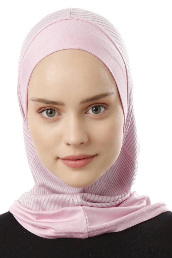 Stripe Pattern Sports Hijab Underscarf - 29