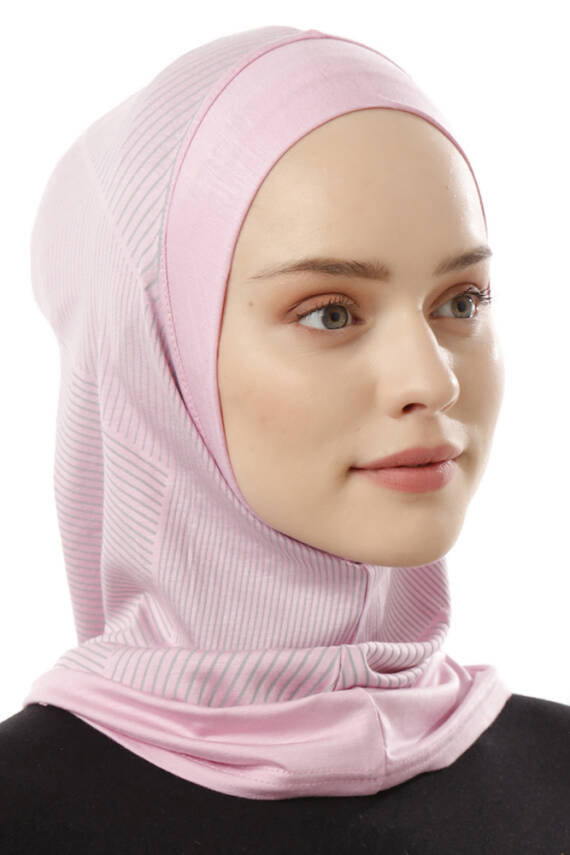 Stripe Pattern Sports Hijab Underscarf - 31