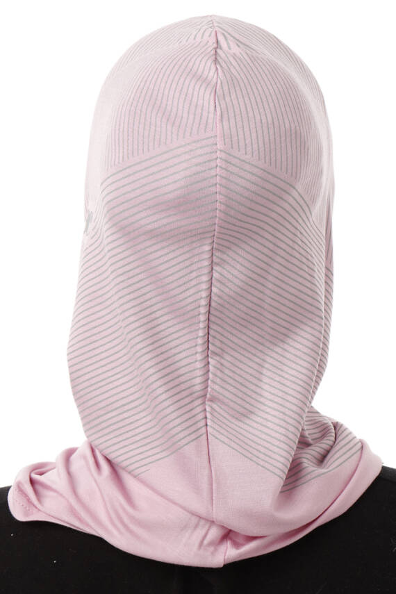 Stripe Pattern Sports Hijab Underscarf - 32