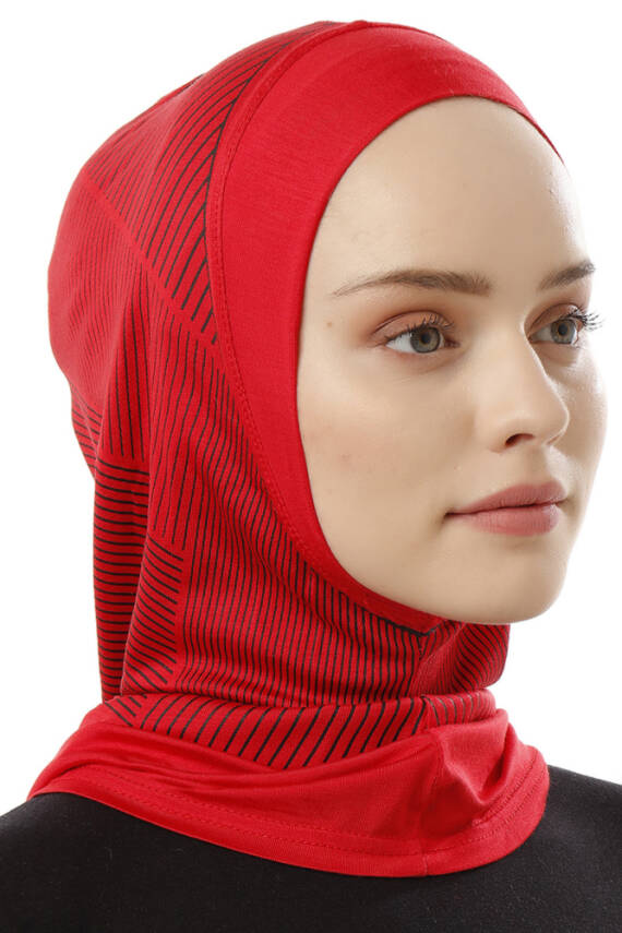 Stripe Pattern Sports Hijab Underscarf - 39