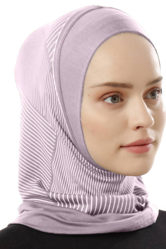 Stripe Pattern Sports Hijab Underscarf - 42