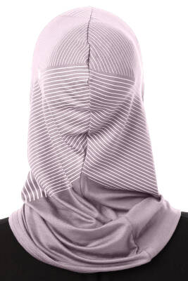 Stripe Pattern Sports Hijab Underscarf - 43