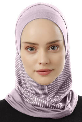 Stripe Pattern Sports Hijab Underscarf - 44