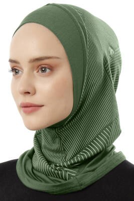 Stripe Pattern Sports Hijab Underscarf - 45