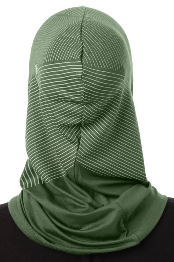 Stripe Pattern Sports Hijab Underscarf - 47