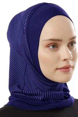 Stripe Pattern Sports Hijab Underscarf - 50