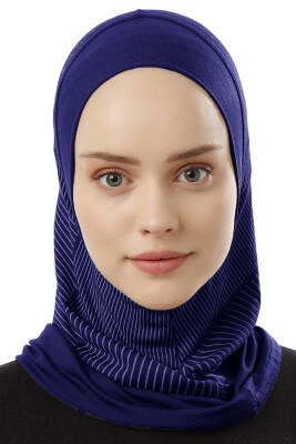 Stripe Pattern Sports Hijab Underscarf - 52