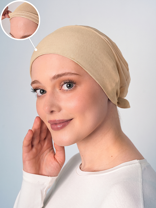 Fileli Kaymaz Fit Bone - Çift Kumaş Silikonlu Bone - 9