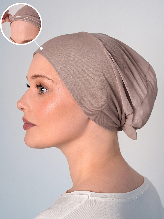 Fileli Kaymaz Fit Bone - Çift Kumaş Silikonlu Bone - 53