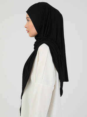 Stretch Viscose Shawl with Zipper Detail - 4