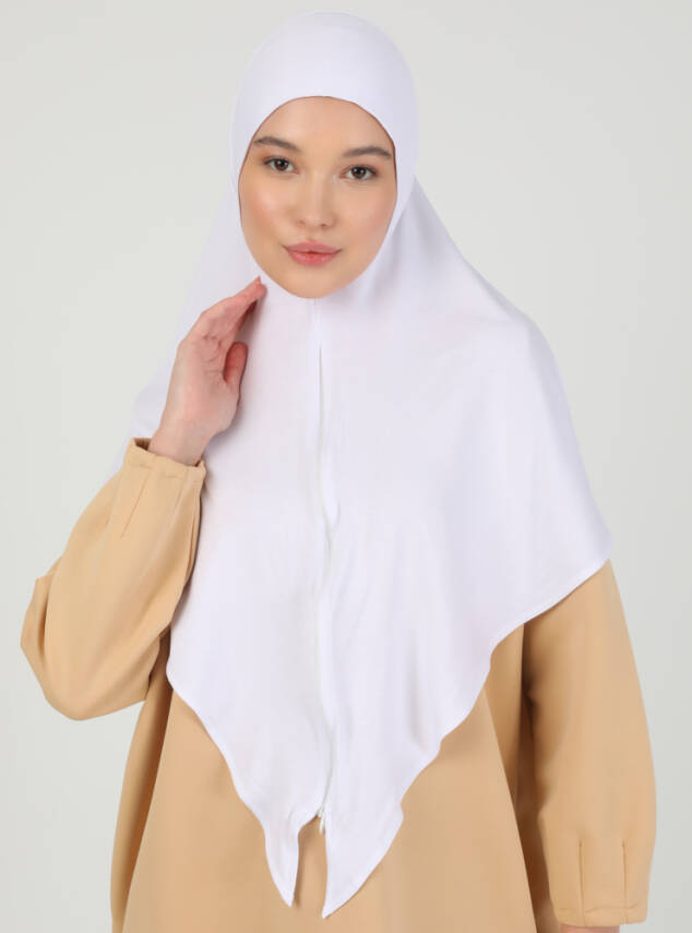 Stretch Viscose Shawl with Zipper Detail - 7