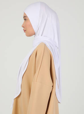 Stretch Viscose Shawl with Zipper Detail - 9
