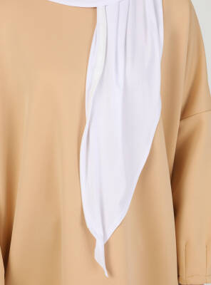 Stretch Viscose Shawl with Zipper Detail - 10
