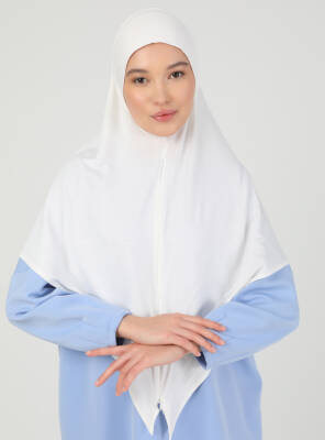 Stretch Viscose Shawl with Zipper Detail - 17