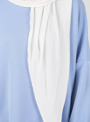 Stretch Viscose Shawl with Zipper Detail - 20