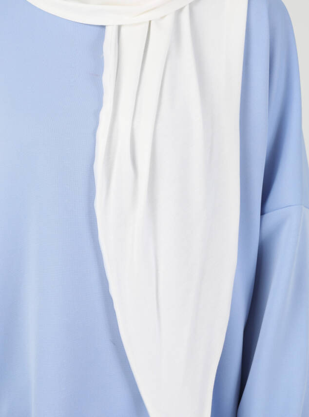 Stretch Viscose Shawl with Zipper Detail - 20