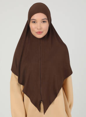 Stretch Viscose Shawl with Zipper Detail - 23