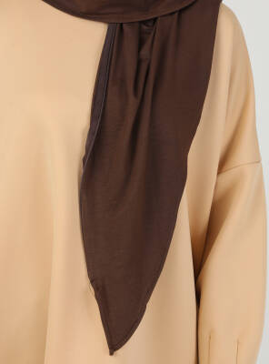 Stretch Viscose Shawl with Zipper Detail - 26