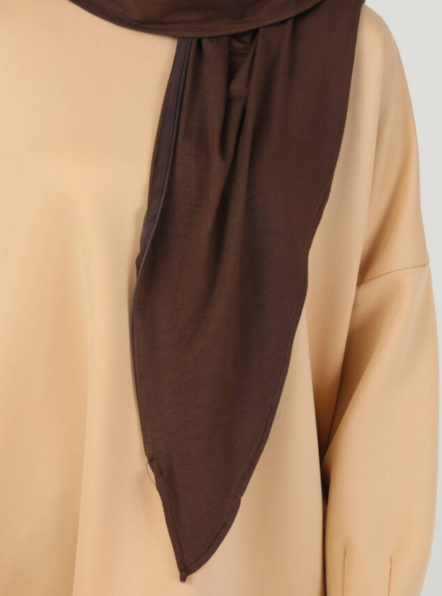 Stretch Viscose Shawl with Zipper Detail - 26