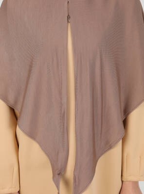 Stretch Viscose Shawl with Zipper Detail - 27