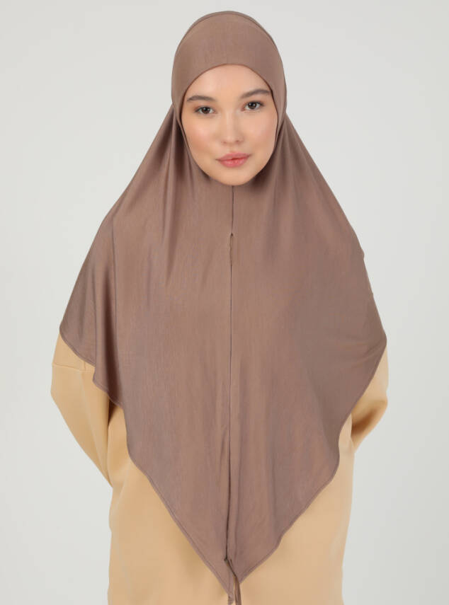 Stretch Viscose Shawl with Zipper Detail - 28