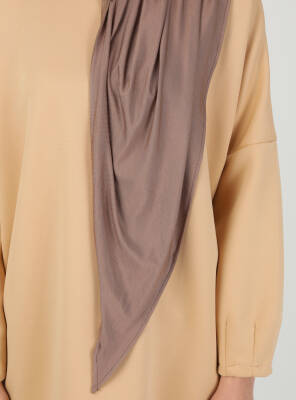 Stretch Viscose Shawl with Zipper Detail - 31