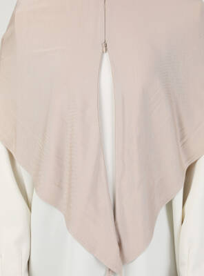 Stretch Viscose Shawl with Zipper Detail - 32